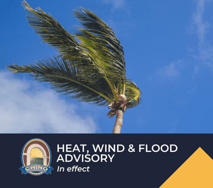 Heat, wind and flood advisory