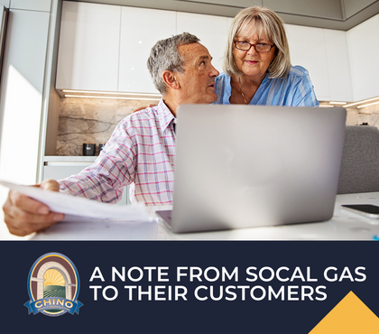 A Note from SoCal Gas Company