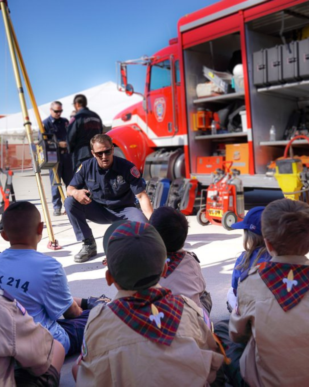 Fire District talking to kids